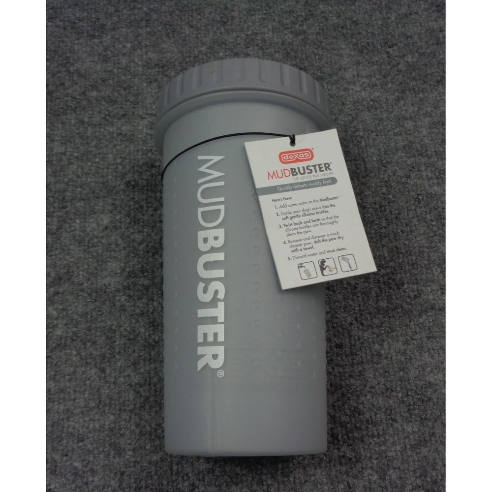 Dexas MudBuster Portable Dog Paw Washer/ Paw Cleaner Gray Large